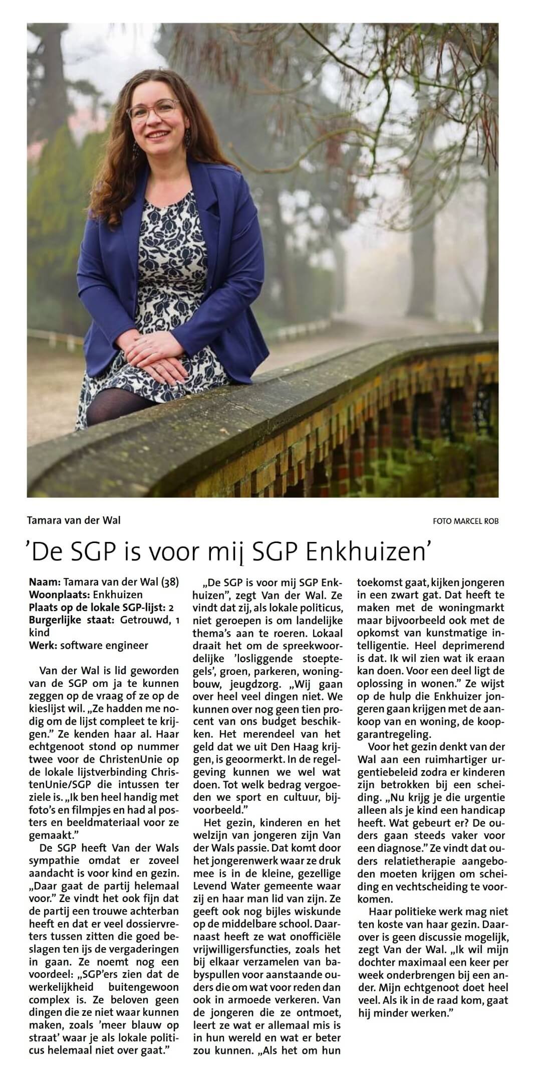 Interview Tamara van der Wal