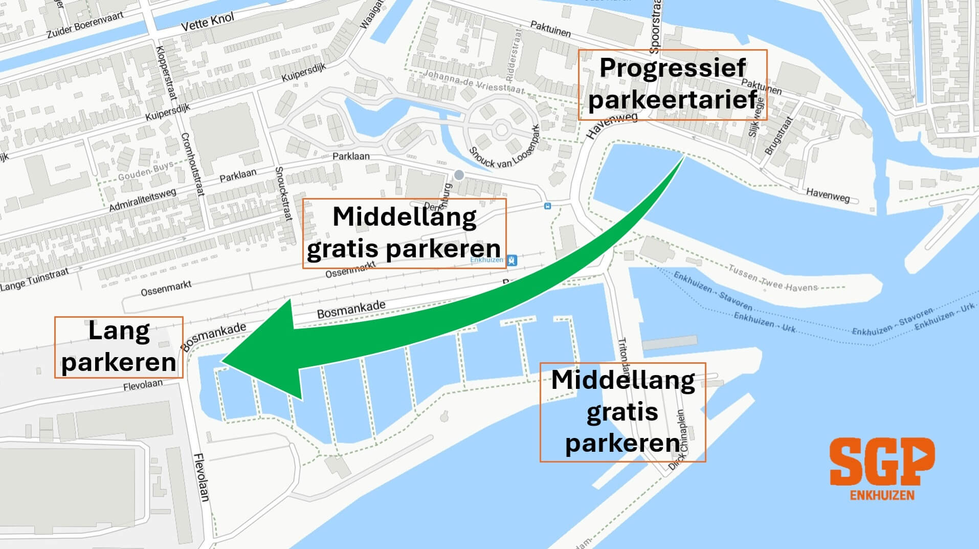 Alternatief SGP Enkhuizen voor parkeren in de binnenstad